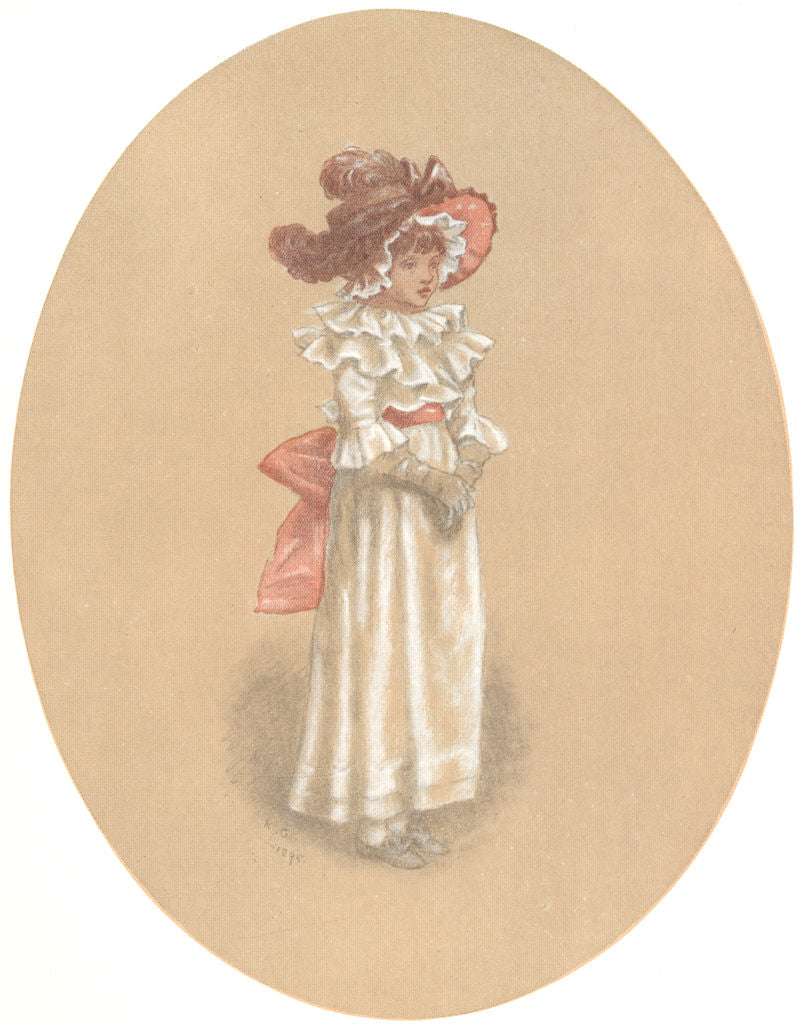 KATE GREENAWAY. Waiting girl 1905 old antique vintage print picture